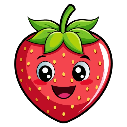 Craft Supply Classroom Cutout | Cartoon or Plain Strawberry Fruit Cutout